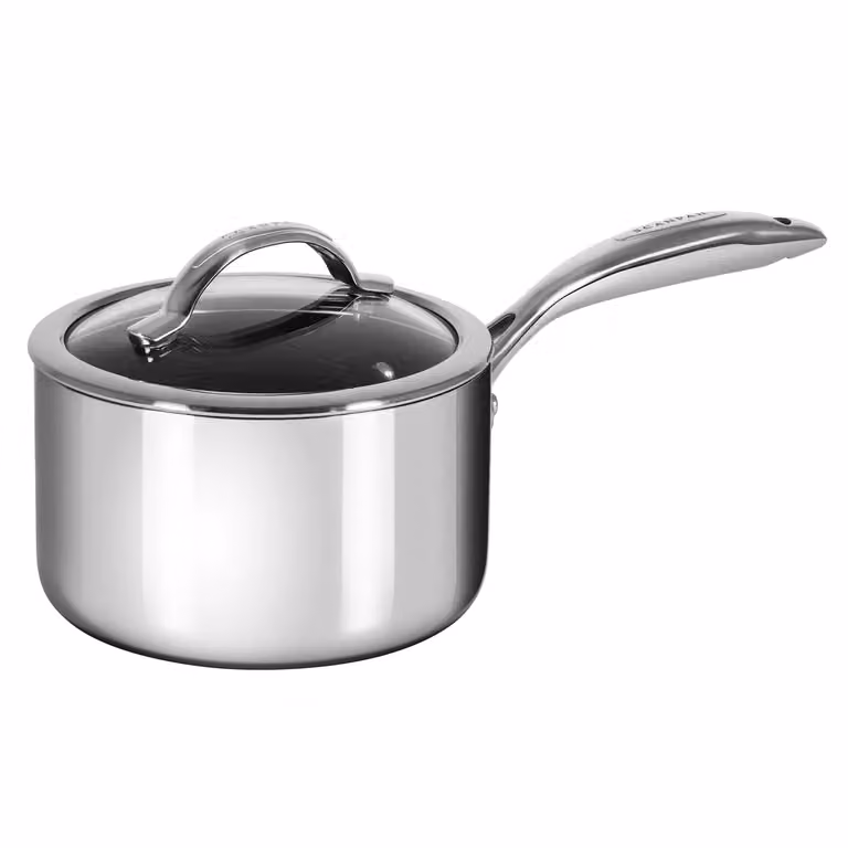 Casseruola con manico e coperchio in vetro linea HaptIQ per induzione, diam.cm 16