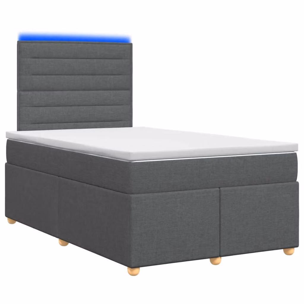 Letto box spring ibrido vidaXL con materasso a molle insacchettate e base contenitore, colore grigio, L/P: 120 x 200 cm – 2