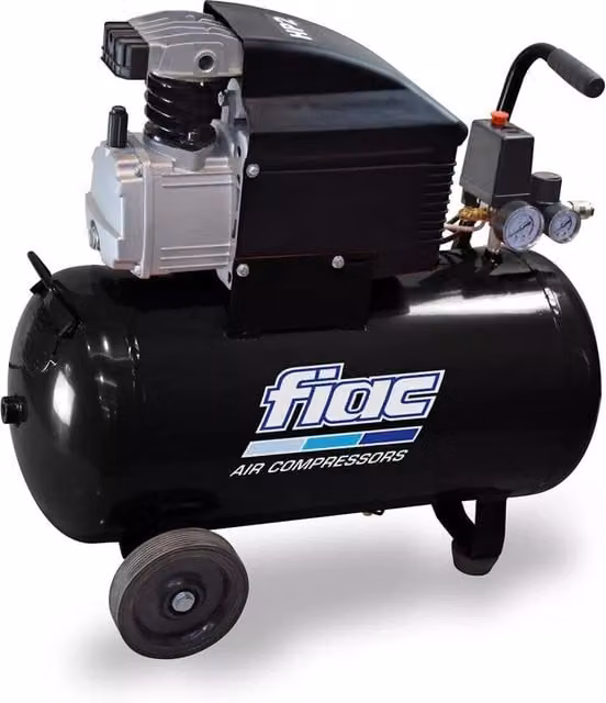Compressore d'aria con serbatoio FIAC Stratos 50 da 50 Lt, motore 2 Hp, colore nero