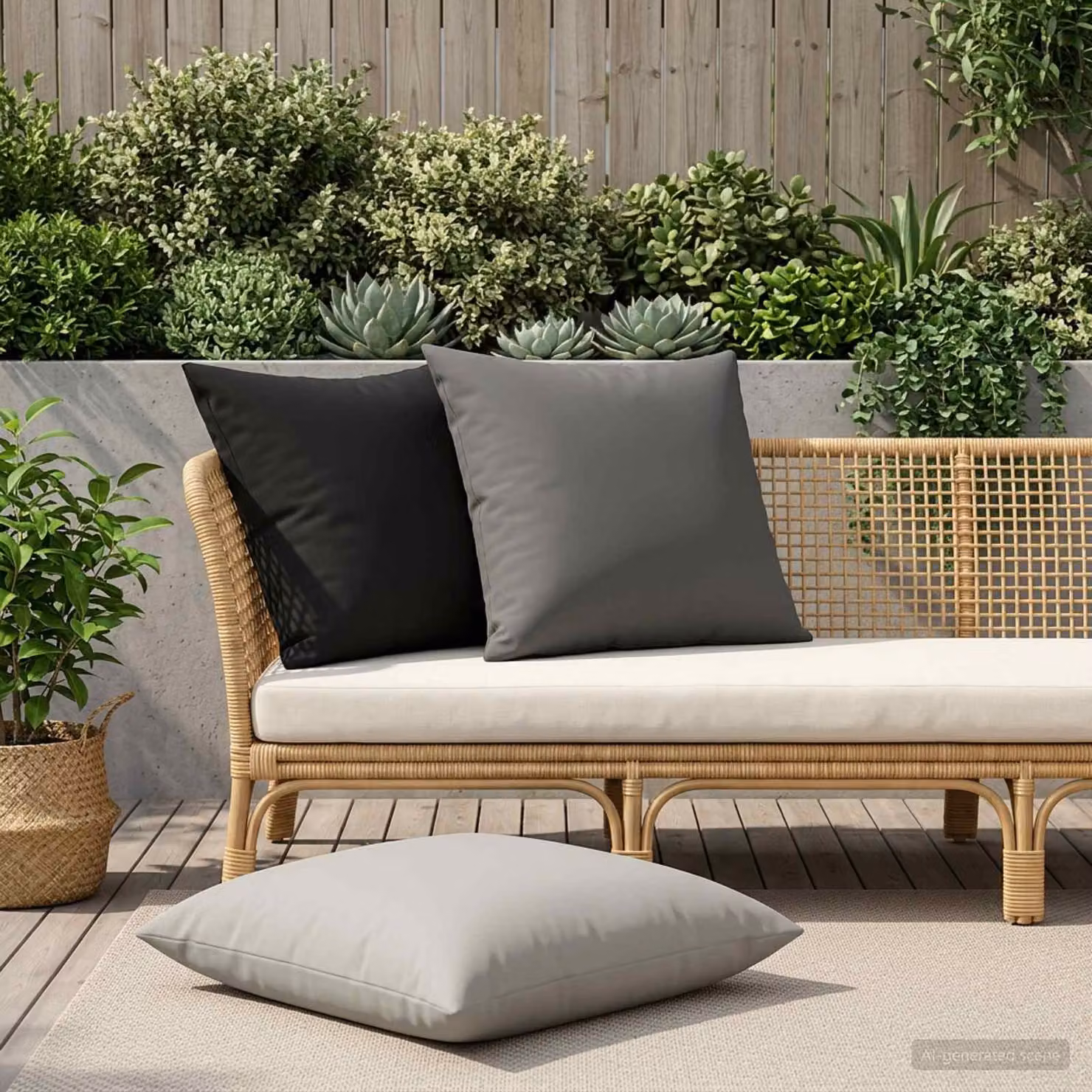 vidaXL Cuscino con cuscino HEERLEN 2 pz Antracite Poliestere
