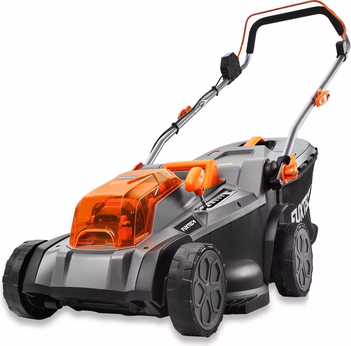 FUXTEC 40V, rasaerba a batteria FX-E2RM43 - Larghezza di taglio: 43 cm - 2 batterie da 20V (40V) - Contenitore di raccolta da 40 litri - Funzione mulching - Senza batteria e caricabatterie