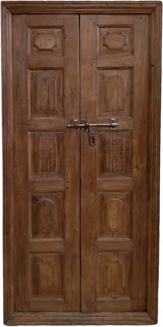 Porta in legno fatta a mano WANDERLUST DECO marrone L: 97 cm, P: 8 cm, H: 194 cm – 1