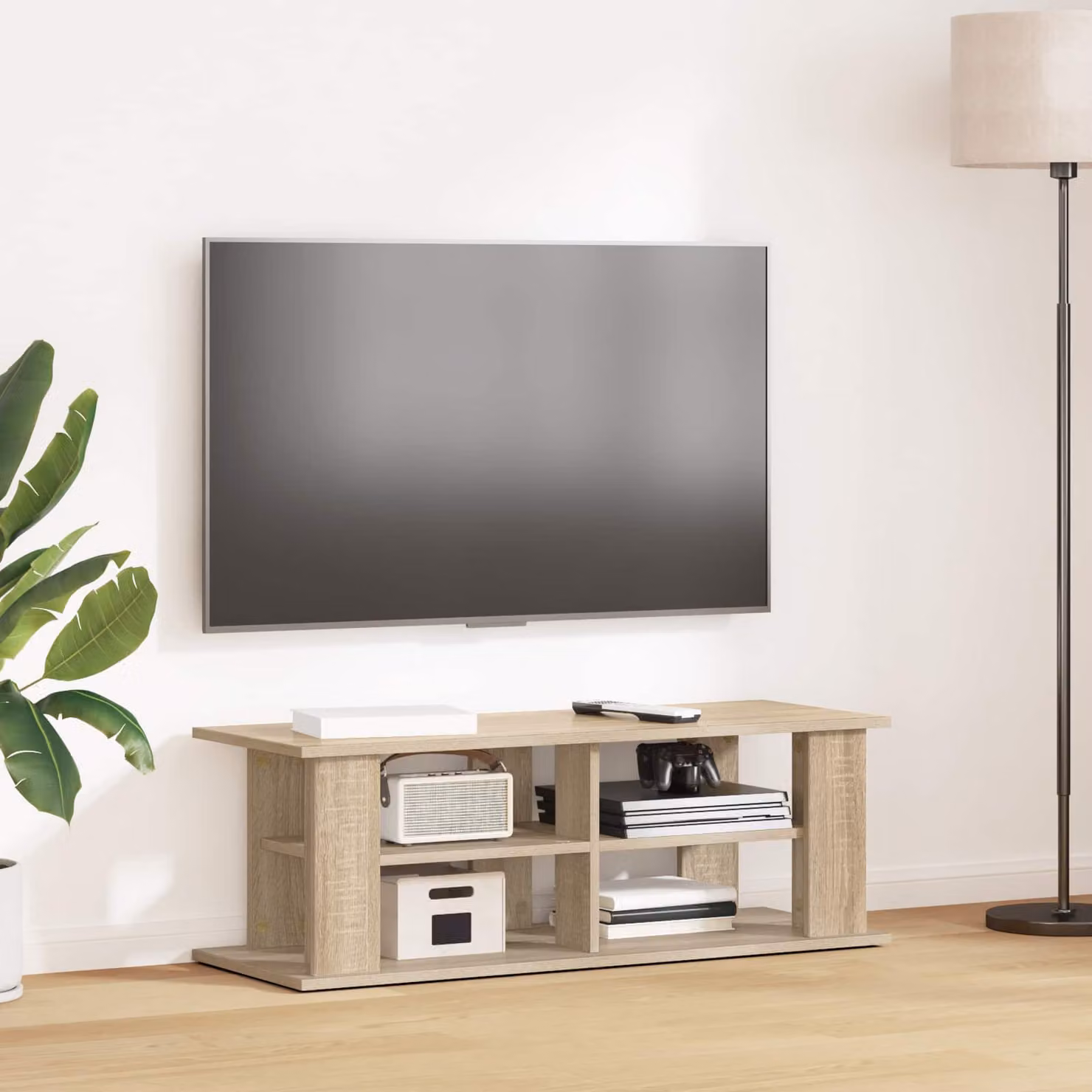 Supporto TV moderno vidaXL in Rovere Sonoma marrone L: 96 cm, P: 35 cm, H: 33,5 cm
