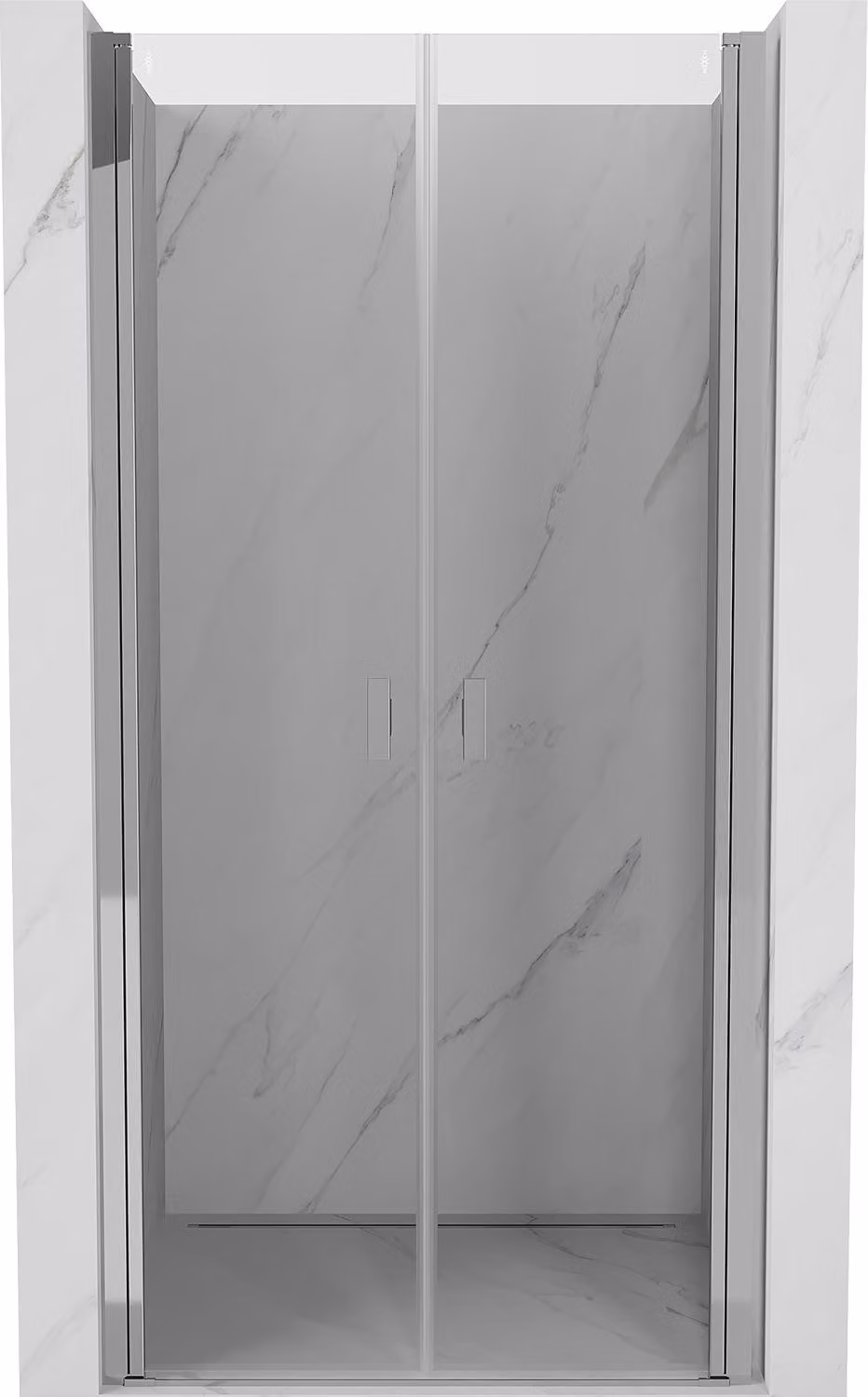 Mexen Mist porta doccia a battente 90 cm, trasparente, cromo - 8A7-090-000-01-00
