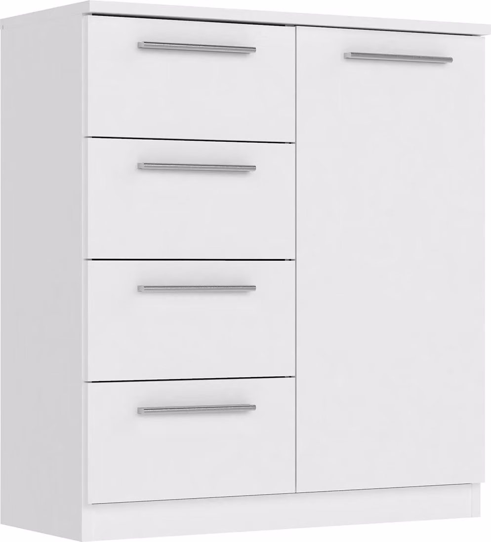 Comò 1 anta + 4 cassetti SURREY bianco