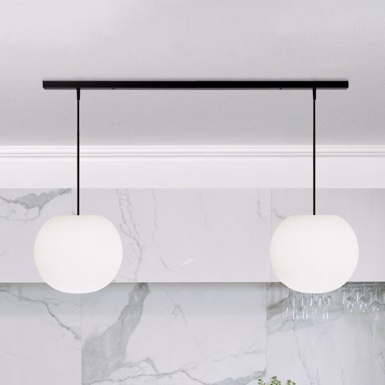 Casablanca Lampada a sospensione Acai, dimmerabile, Bianco / Opale, Soggiorno / Sala da pranzo, Vetro, Lampada a sospensione