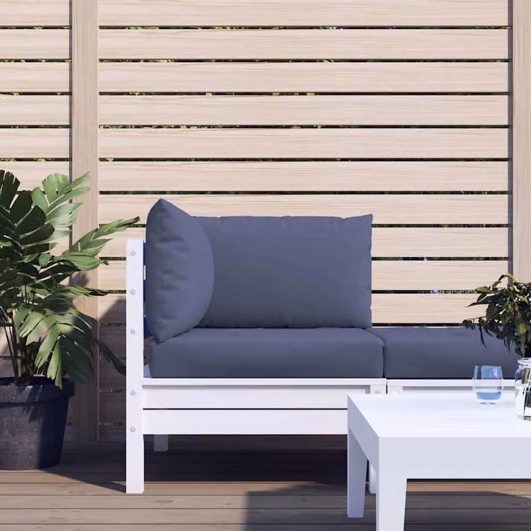 Set di 3 cuscini per pallet vidaXL in tessuto Oxford blu, impermeabili e traspiranti, L/P/H: 60 x 60 x 9,5 cm