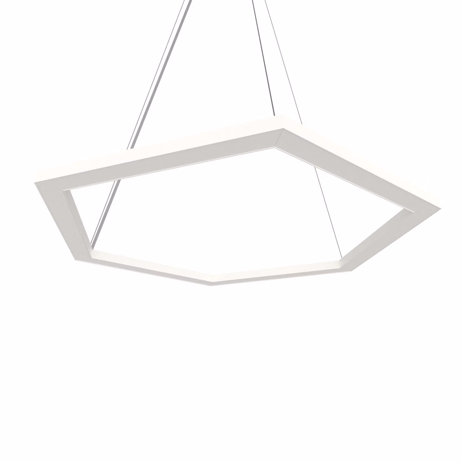 Lampada A Sospensione Esagono D60 Monocolore Opaca