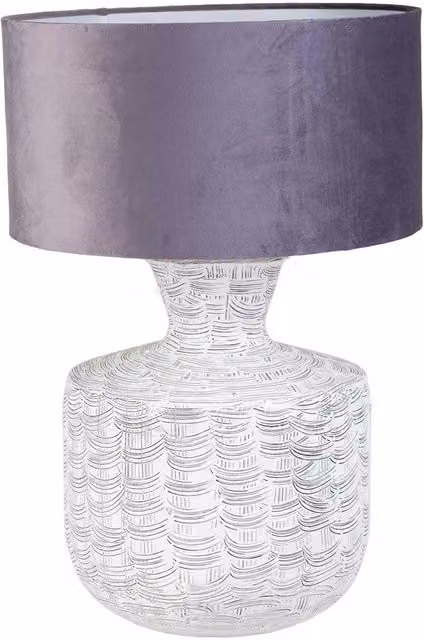 Lampada da tavolo in metallo bianco 35x35x69h