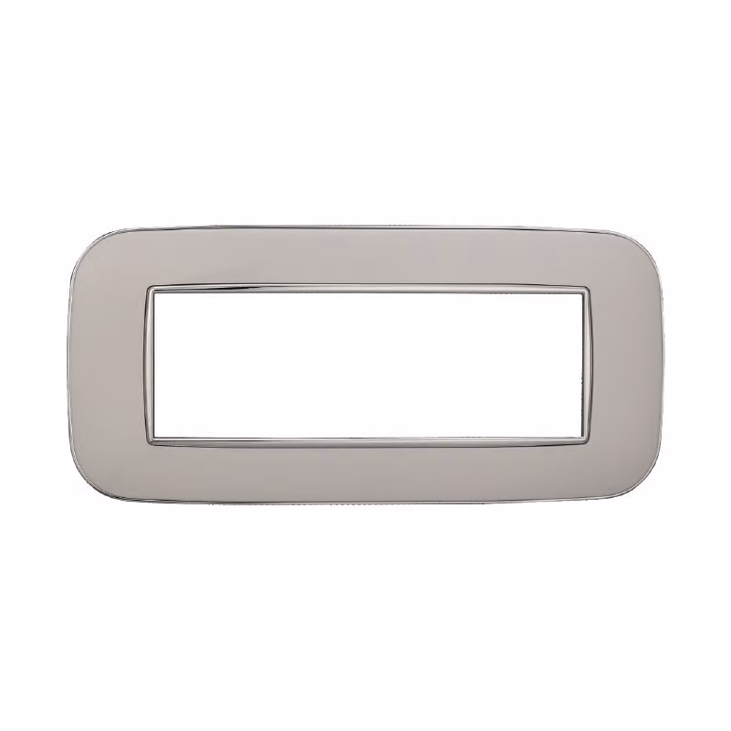 Placca compatibile Bticino Axolute 6 moduli plastica colore bianco Orbis serie Moon Ettroit AN91601
