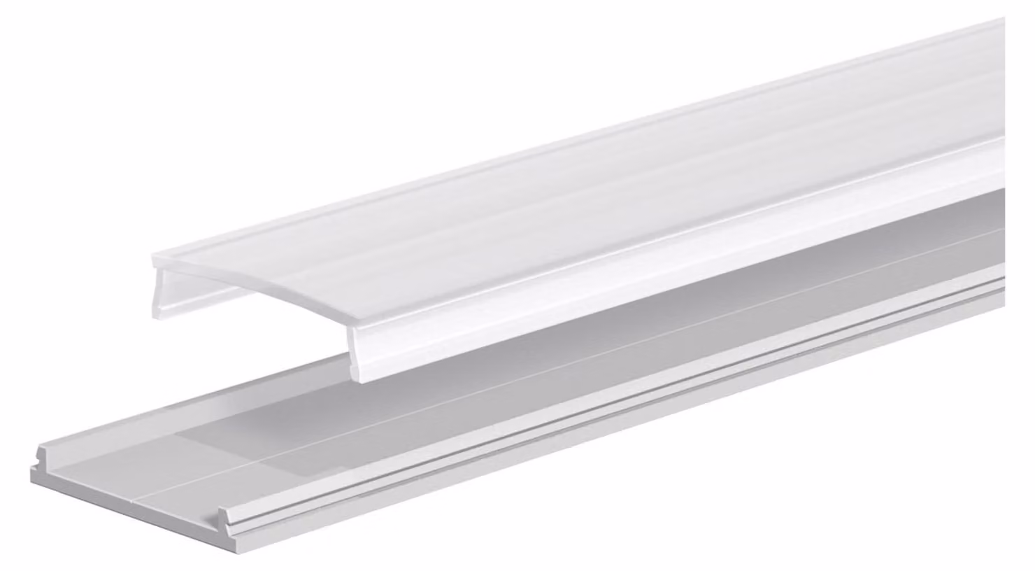 Profilo piatto in alluminio da 200 cm, profilo a U - Accessori meccanici per apparecchi di illuminazione APFLAT4AM200