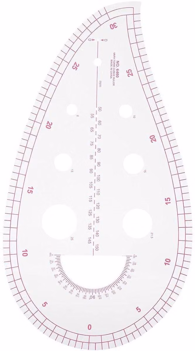 Set di 9 righelli per abbigliamento, modelli in PVC per la progettazione e il quilting