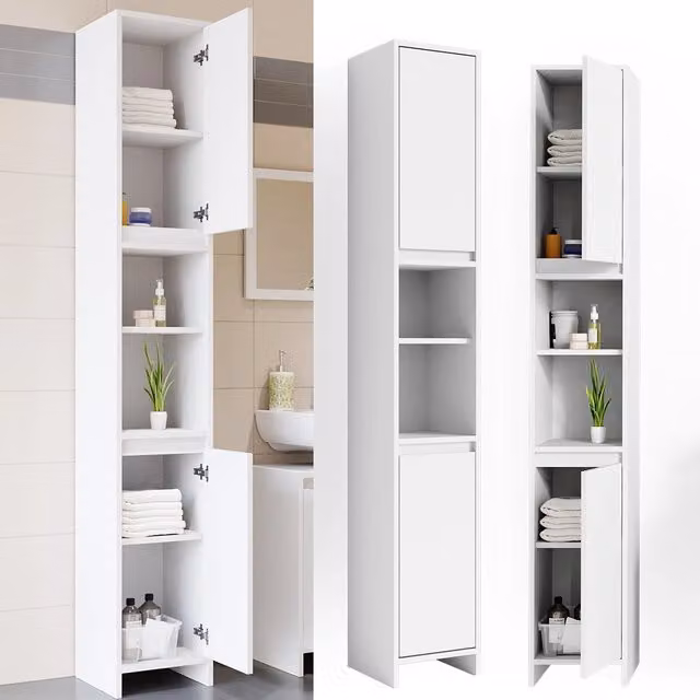 Mobile bagno alto Emma Vicco bianco opaco L: 30 cm, H: 190 cm