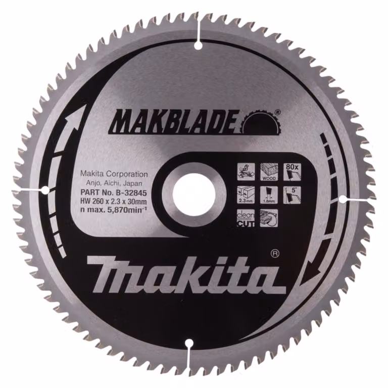 Lama circolare Makita MAKBLADE 260 x 30 mm - 80 denti - legno