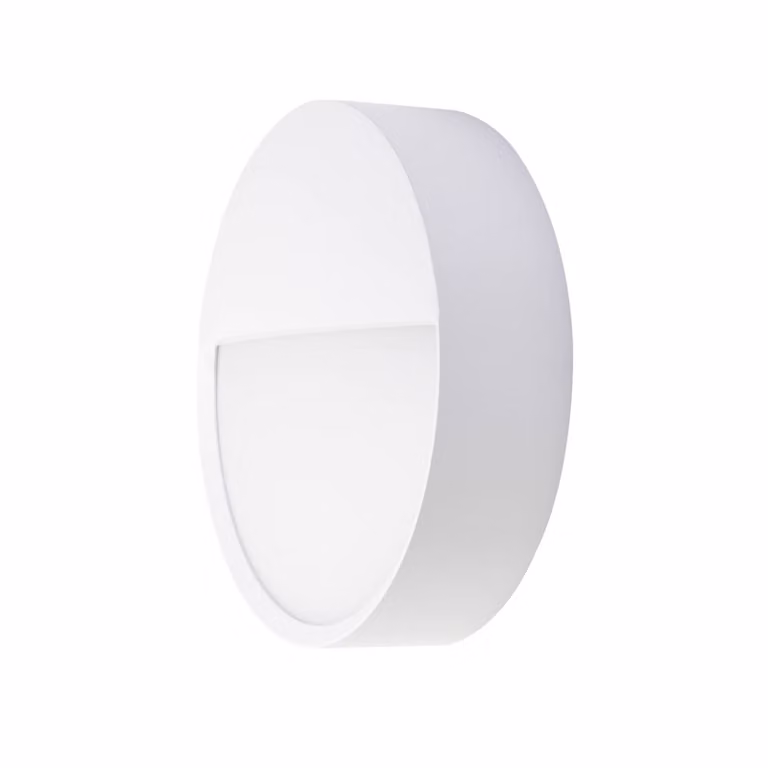 BRUMBERG Applique da esterni LED EYE, semi-aperta, bianca, CCT, IP65 EYE, Bianco / Opale, Corridoio, Alluminio