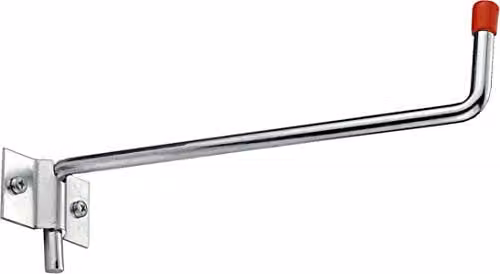 Gancio diritto a parete zincato, girevole 60 x 215 x 50 mm.