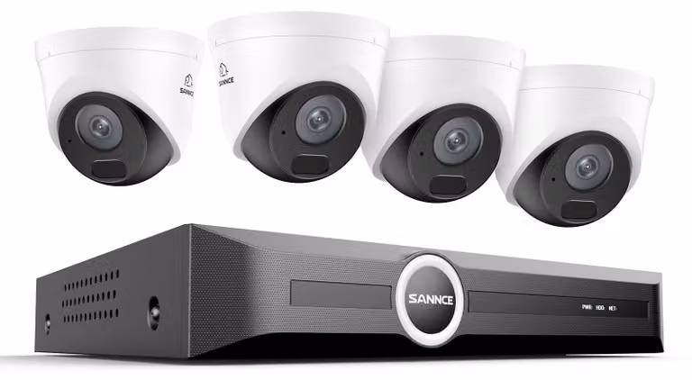 Telecamera a cupola di sicurezza - 5MP, alimentazione PoE, capacità di archiviazione 1 TB, visione notturna fino a 30 metri