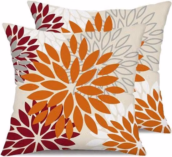 Cuscini impermeabili e resistenti nel tempo - Decorazione per esterni - 50x50 cm - Arancione vigna