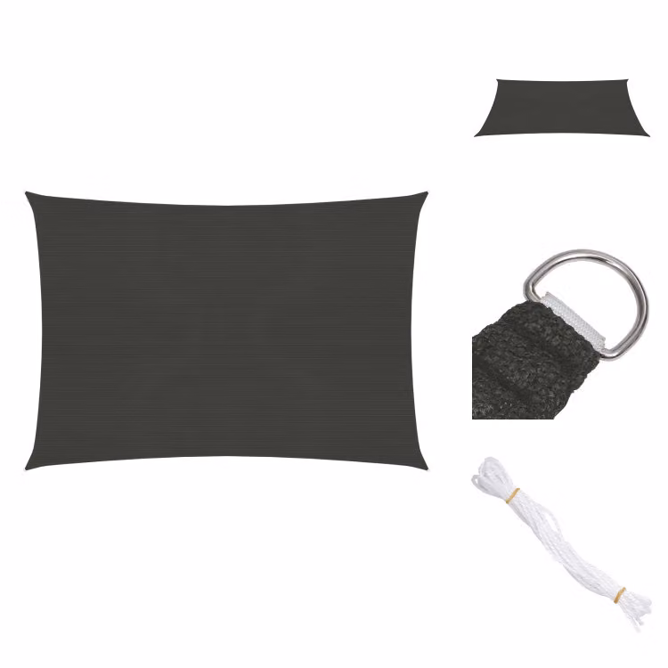 vidaXL Tenda da sole 160 g/m² antracite 2x3 m HDPE - Ombrelloni e tende da sole