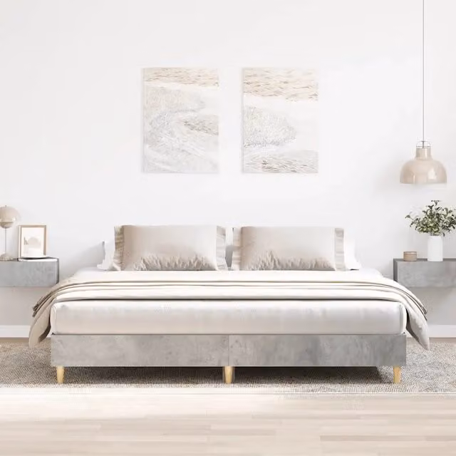 Giroletto vidaXL senza materasso in grigio con struttura in legno e MDF L/P: 180 x 200 cm
