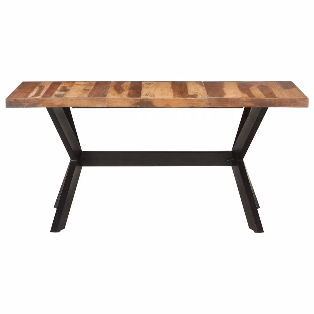 Tavolo da Pranzo 160x80x75 cm Legno Massello con Finitura Ambra