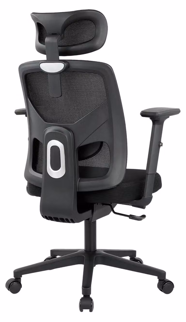 Sedia da ufficio, design ergonomico, regolabile in altezza, nera