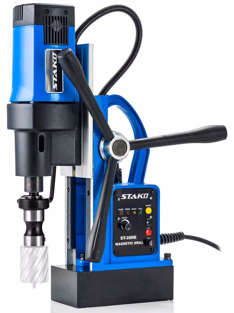 Trapano a magnete portatile - Potenza: 1800 Watt - Velocità: 550 giri/minuto - Adatto per alluminio, acciaio, plastica