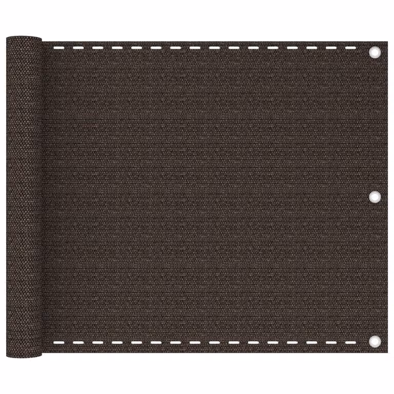 Schermo per balcone Living Store, colore marrone, 75x300 cm, realizzato in HDPE