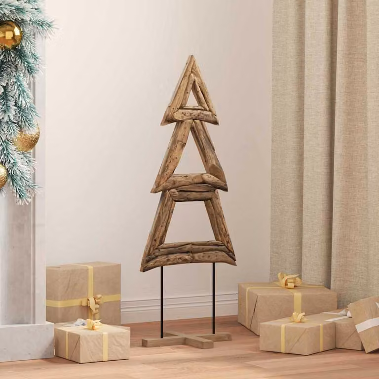 Maison Exclusive - Albero di Natale marrone, 90 cm, in legno massello di teak