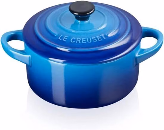 Cocotte Le Creuset in ghisa smaltata con coperchio, blu, 0,2 l