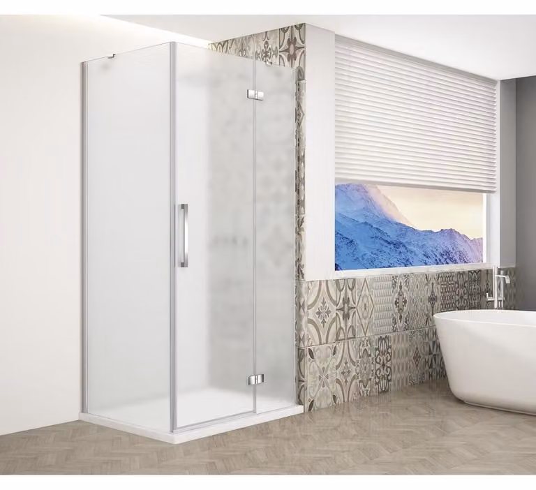 TRINITY CHROME Box doccia rettangolare 1100x900 mm, vetro satinato, destra
