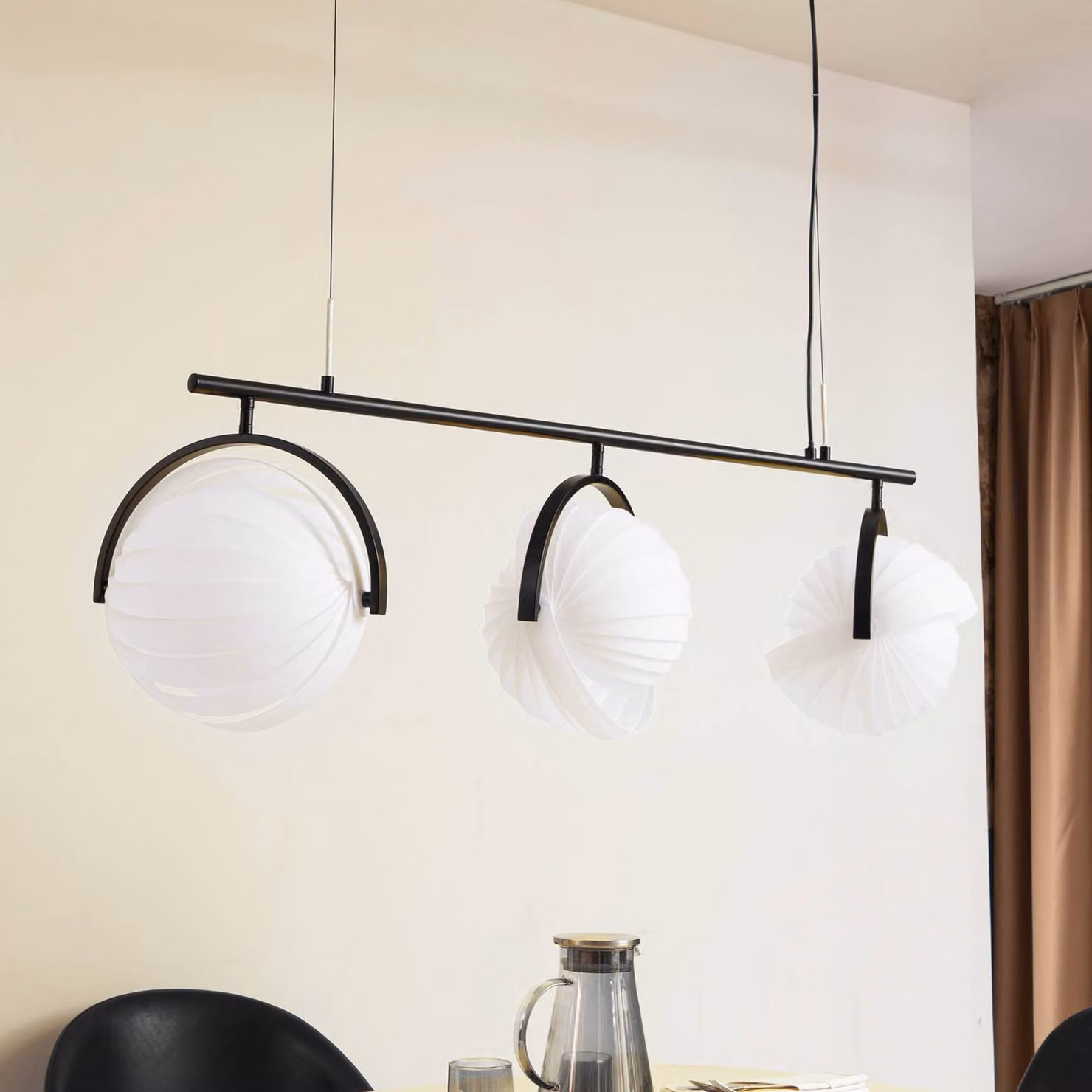 Lampada a sospensione Helva Lucande, dimmerabile, Bianco / Opale, Soggiorno / Sala da pranzo, Plastica, Scandinavo, Lampada a sospensione