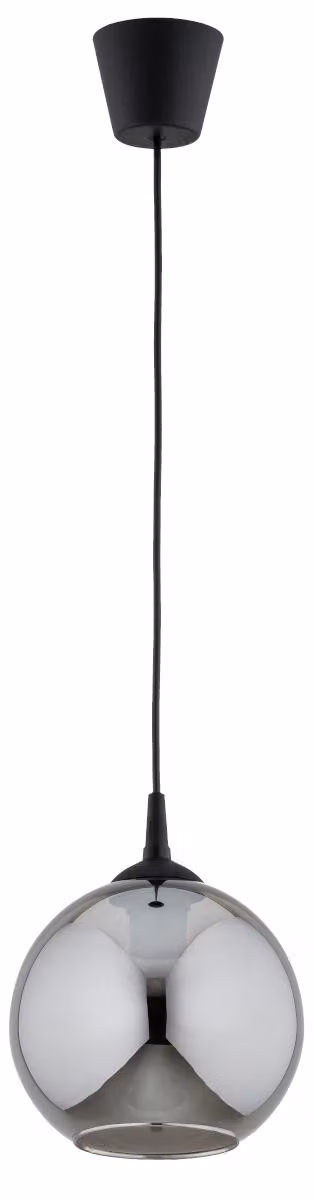 Lampada a sospensione FART nera fumé 1xE27x15W in vetro, dimensioni: 85x20x20 cm, IP20, Alfa
