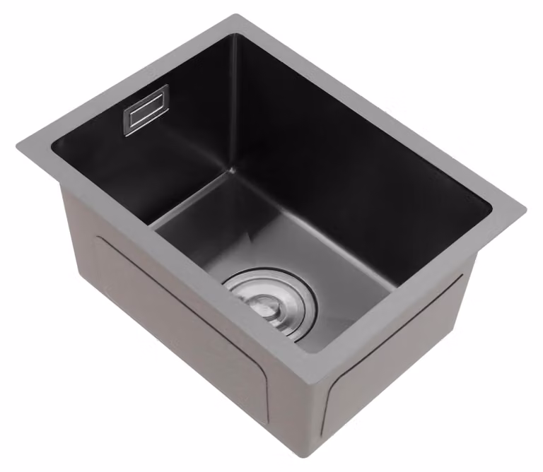 Lavello da incasso - Acciaio inox - Nero - 30 x 40 x 20 cm - Lavello sottopiano