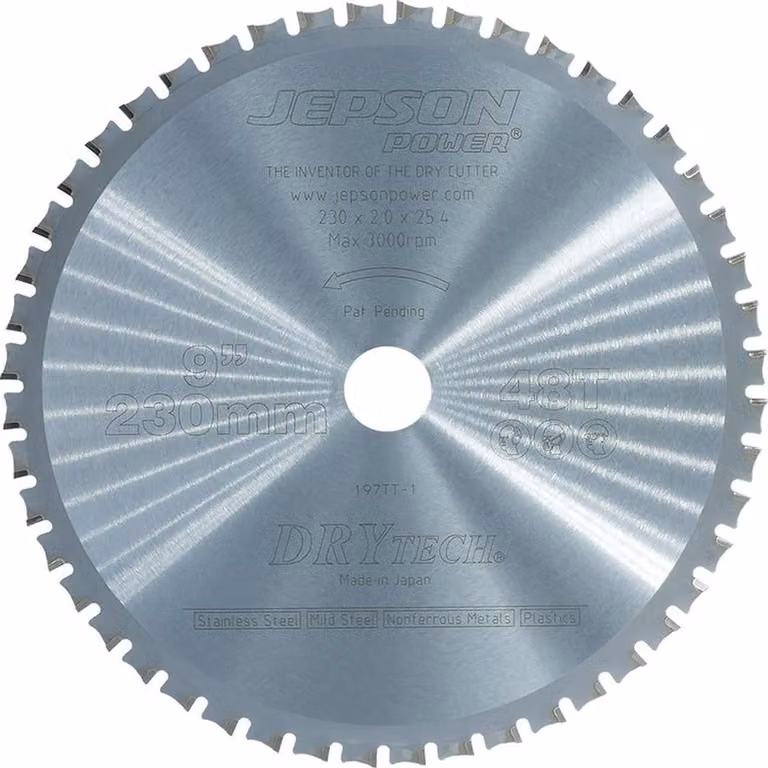 Lama circolare per metallo 230/48Z D.230mm L.2,0mm Foro-D.25,4 Z.48 JEPSON