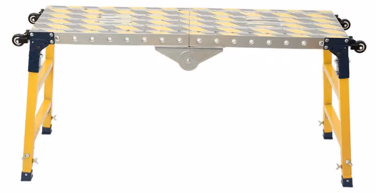 Piattaforma di lavoro pieghevole - Pedana di lavoro 120x36 cm - Regolabile in altezza - Scala a cavalletto/Piattaforma per lavori di pittura, adatta per interni ed esterni