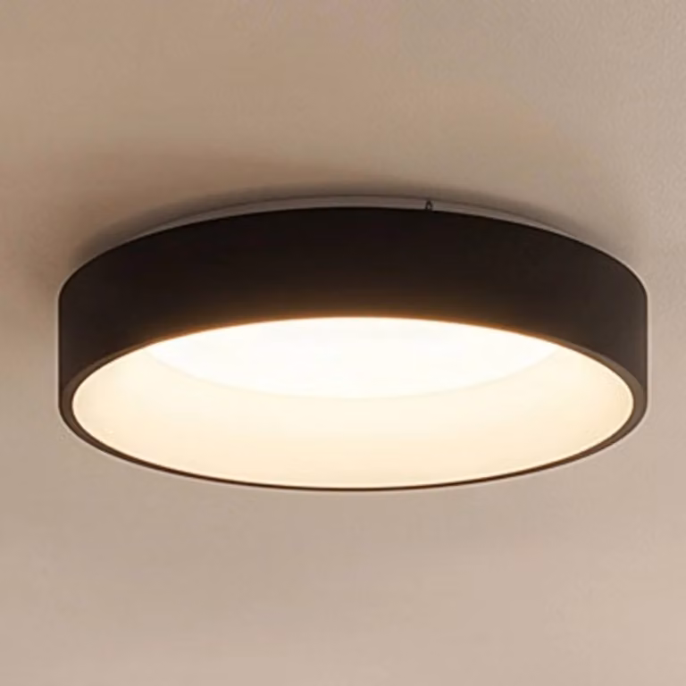 Plafoniera a LED Aleksi Arcchio, dimmerabile, Nero, Cucina, Metallo, Moderno, Plafoniera LED