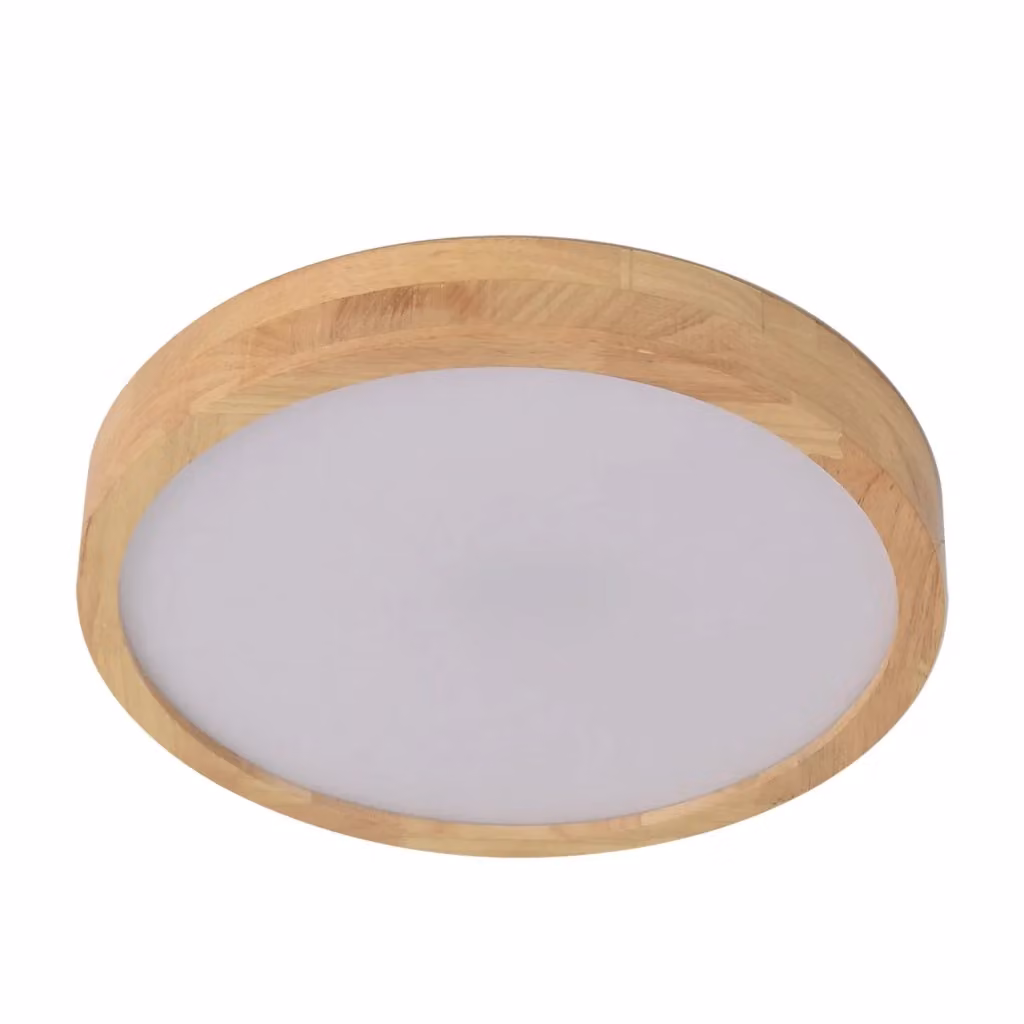 Plafoniera LED LÚZETE Harald in legno marrone con telecomando e regolazione dimmabile 53W – 2