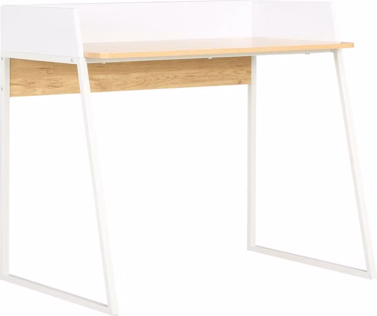 Maison Exclusive - Scrivania bianca e rovere 90x60x88 cm