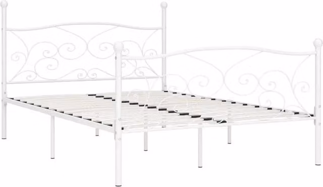Giroletto Base con Doghe-Struttura Letto Bianco in Metallo 120x200 cm