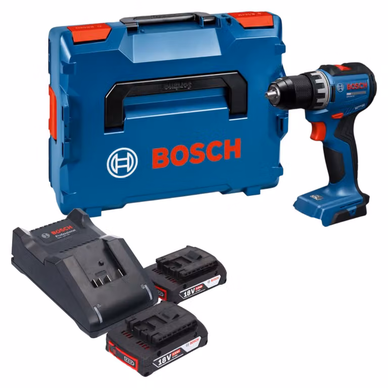 Trapano avvitatore a batteria Bosch GSR 18V-52 Professional 18 V 70 Nm brushless + 2 batterie da 2,0 Ah + caricabatterie + L-Boxx