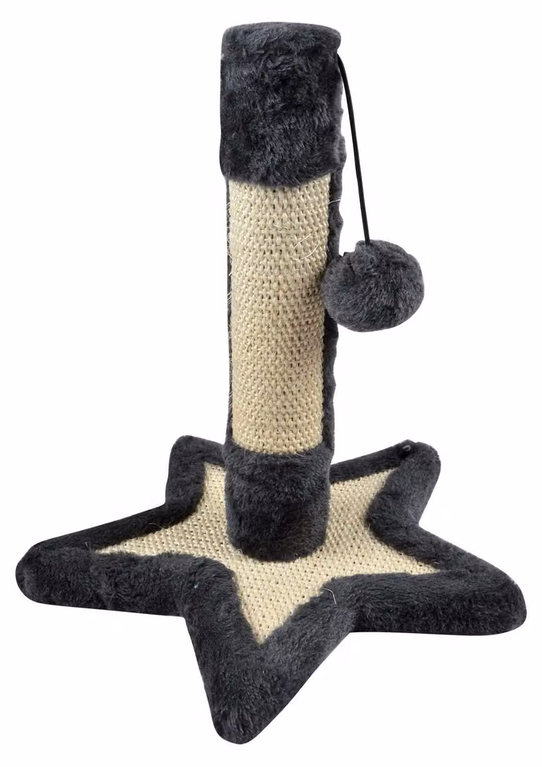 Albero per gattini con giochi, base a forma di stella, altezza 33 cm, colore naturale