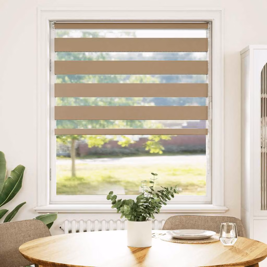 vidaXL Tenda a Rullo Zebra Larghezza Tessuto 110,9 cm Poliestere