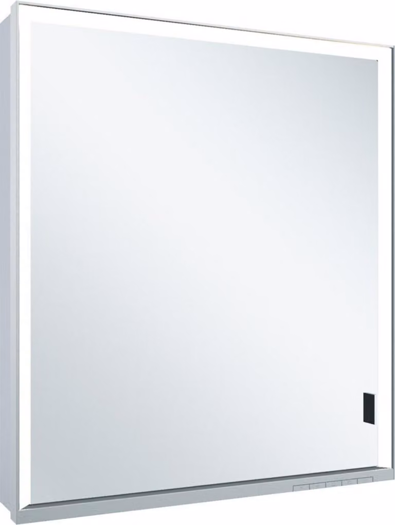 KEUCO Royal Lumos armoire de toilette murale 2 portes, porte courte, avec miroir chauffant, 800mm, 14322171304, 14322171304