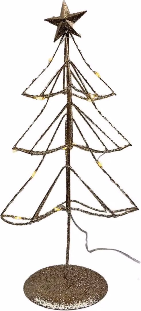 Albero con stella LED oro 30 cm Prodex X107040