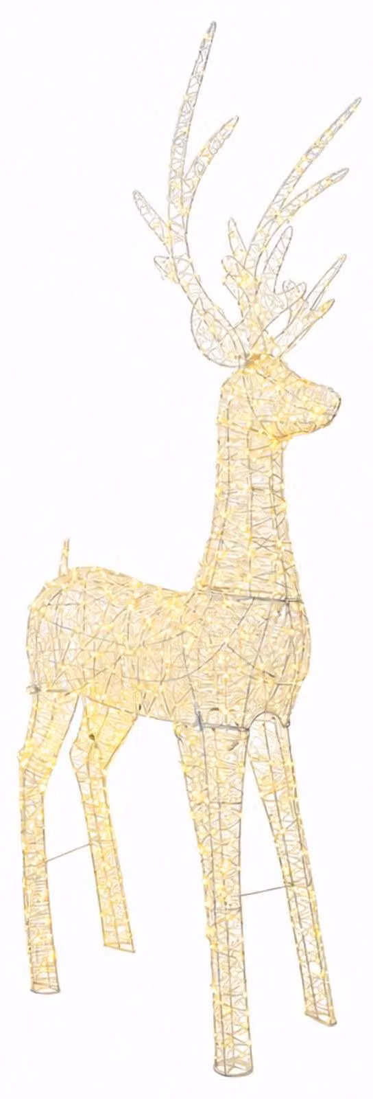 Lampada decorativa a LED a forma di renna natalizia, con 1000 LED, luce bianca calda