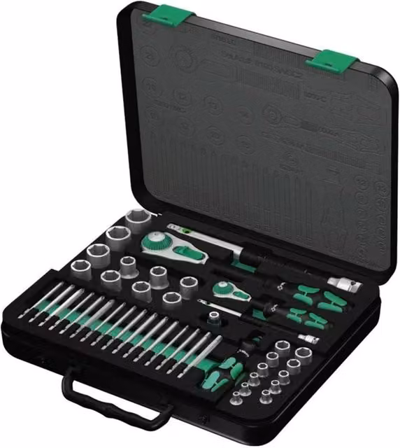 Set di bussole e inserti Wera Zyklop Speed-Knarr 1/4 pollici, 43 pezzi, multicolore