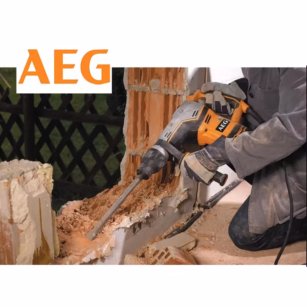 Martello demolitore perforatore AEG KH5G con attacco SDS-MAX, potenza 1100W e energia d'urto 7.5J, colore arancione – 2