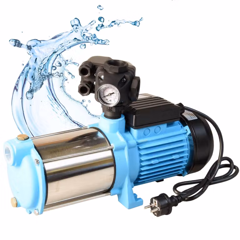 Pompa per acqua MAX-H 1300 con moderno pressostato per serbatoio - Pompa da giardino (1300 W, 5520 l/h, prevalenza 55 m) - Controllo pompa Pressostato Irrigazione