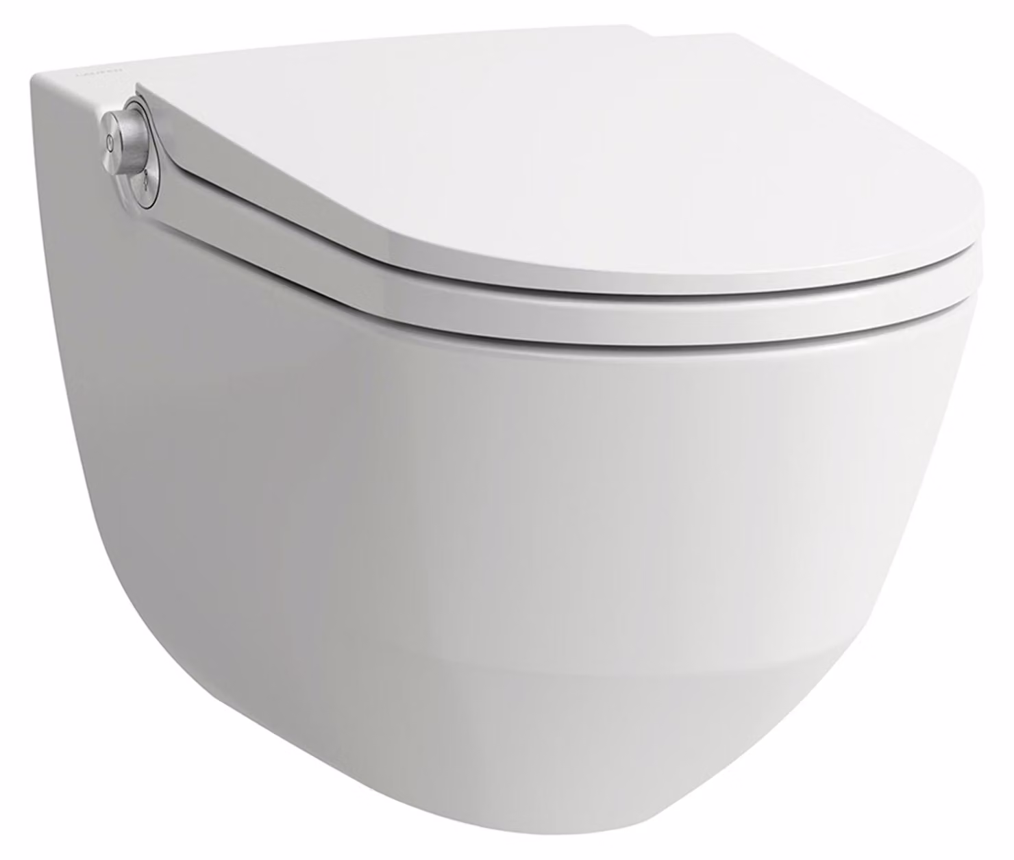 LAUFEN Cleanet Riva : WC douche mural, sans rebord de chasse, avec siège de WC et couvercle, télécommande incluse, H8206917570001, H8206917570001